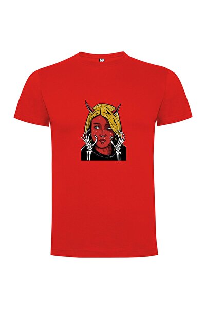 iLovePrints Horned Demon Portrait Tshirt