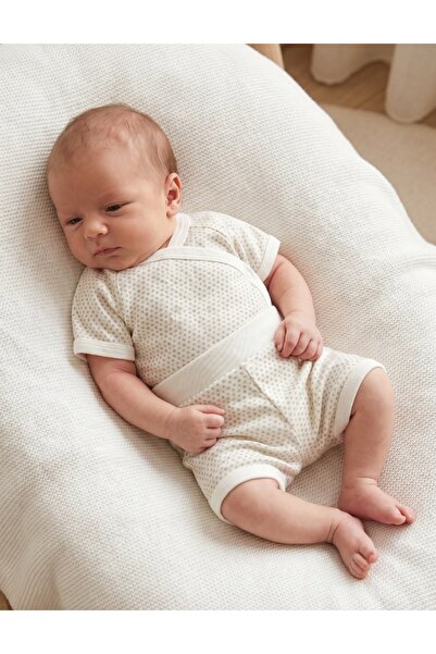MiniKids Set baby-summer 2 piese ecru-buline bej