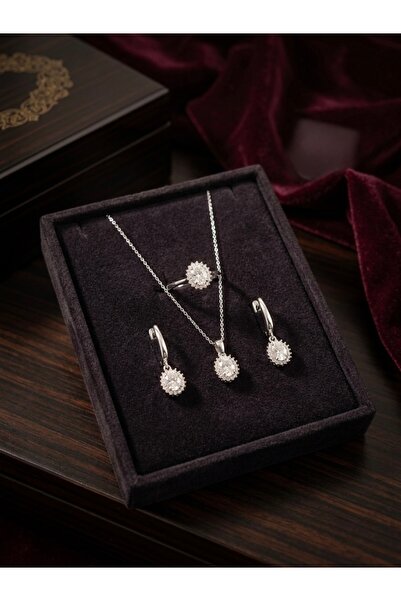 DURAN TAKI TASARIM Mozanit Pırlanta 1 er Carat 4 Carat Set 925 Ayar Gümüş