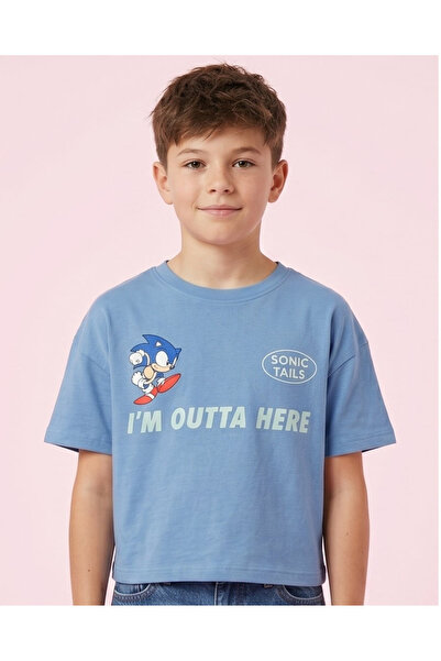 REDTAG تي شيرت أزرق كبير الحجم للأولاد من Blue Sonic