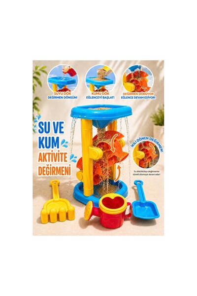 Empressco Water and Sand Activity Mill Toy Set – Water Game with Rotating Mil...