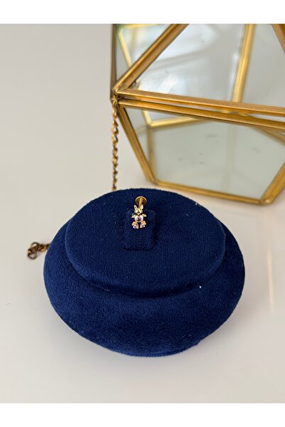 SU PERİSİ TAKI BİJUTERİ Cerrahi Çelik Gold Pembe Taşlı Ayıcık Piercing Helix ...