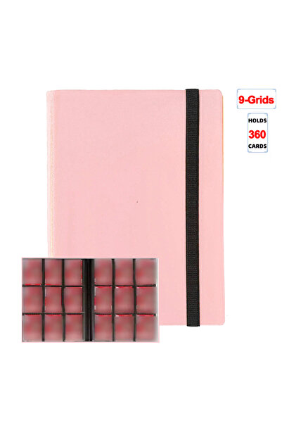 Choice14 Pink 9-Grid 1Pc Card Binder 160/360/480 Trading Card Holder Book PP ...