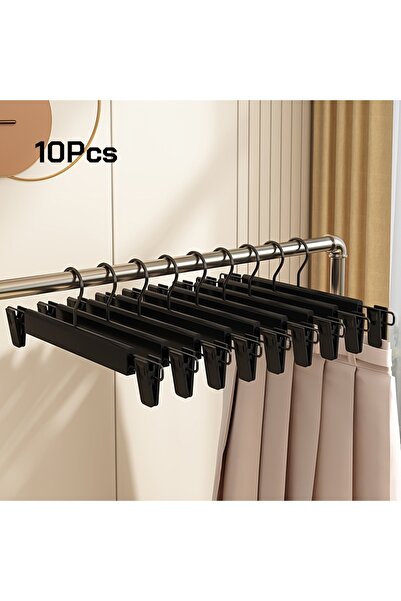 Choice Black 10Pcs Clothes Pants Hangers, Space-Saving Skirt Holders, Adjusta...