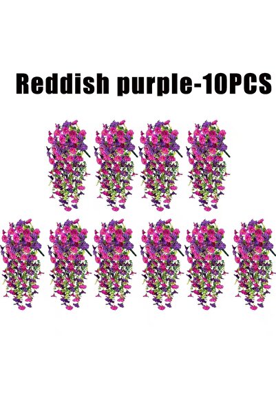 Choice9 Rosered purple-10PC 1/10PCS Artificial Morning Glory Hanging Flowers ...