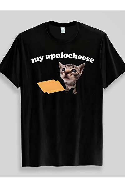 LİNA06 تي شيرت رجالي من My Apollo Funny Cat And Cheese Slice Fun Combination ...
