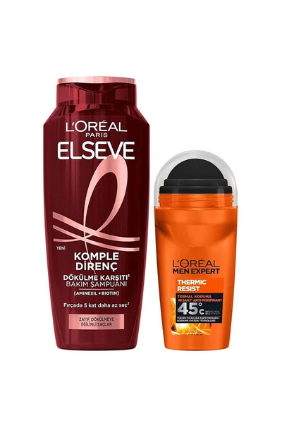 L'Oreal Paris Elseve Komple Direnç Dökülme Karşıtı Şampuan 300ml & Loreal Men...