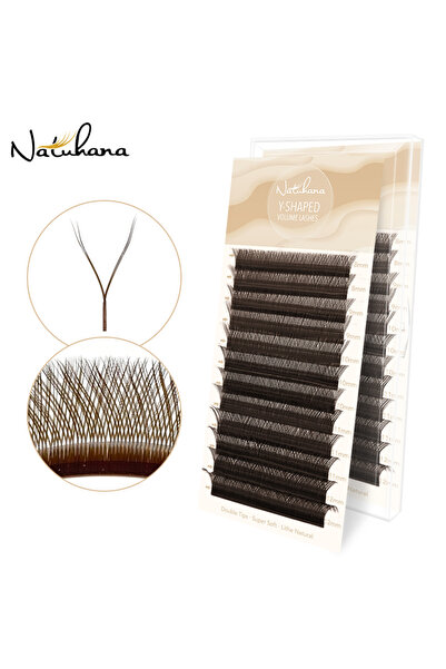 Choice20 Mix8-14 0.07mm C YY NATUHANA Brown W Shaped 2D 3D 4D 5D W Natural So...