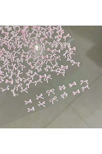 Choice 50PCS 50PCS Exquisite Pink Mixed Resin Bowknot 3D Nail Art Charms Bulk...