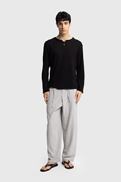 Hiccup GIESTO Pantaloni bărbătești din bumbac, tricot, croi larg