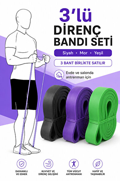 Allmart 35 KG Direnç Bandı Kas Geliştirme Lastiği Fitness Pilates Cross Train...