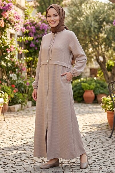 TOFİSA Çizgili Ferace Vizon - 2142-VIZON