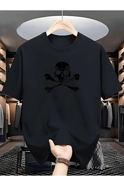 NOURAM New Style Black White Skull Print T-Shirt from The Quirky Collection, ...
