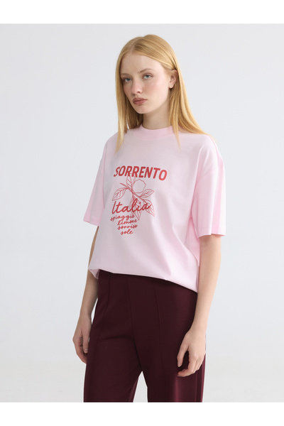 LC Waikiki Tricou de damă imprimat, 100% bumbac