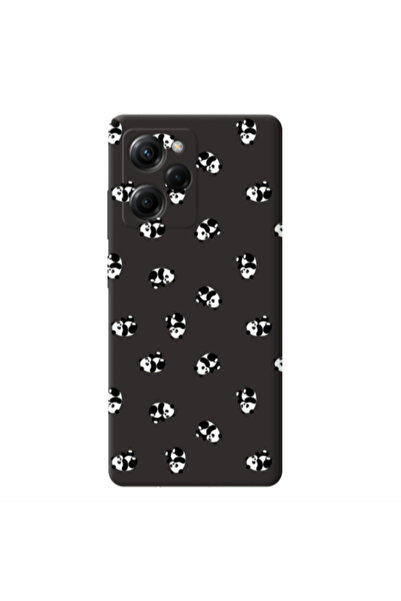 Other Xiaomi Poco X5 Pro Small Pandas Black Colored Silicone TPU Θήκη