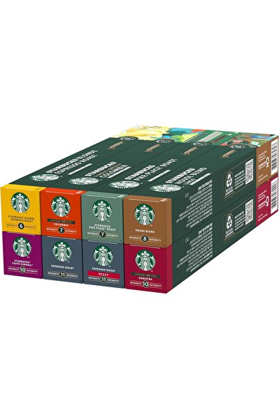Starbucks Pack 8 Flavour by Nespresso Coffee Pods Variety (Pack of 8, Total 8...