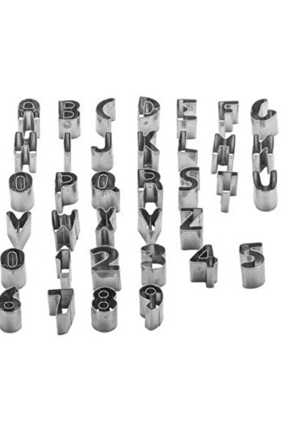 pratikpastacılık Stainless Steel Mini Letter and Number Cookie Mold Set - 36 ...