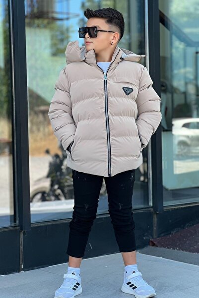 Pina Kids Αγορίστικο αποσπώμενο χειμερινό παλτό με κουκούλα Nova KM4012