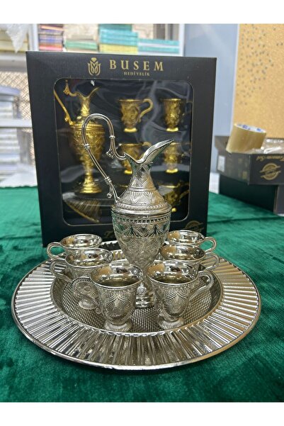 OBRNHOMEN Gift Silver Color Plated Zamzam Set - Zamzam Coffee Set with Jug an...