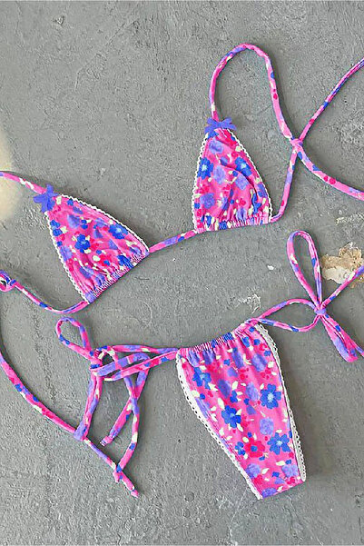 Bikini Mayokini Dünyası Julia Floral Brazilian Bikini - Purple