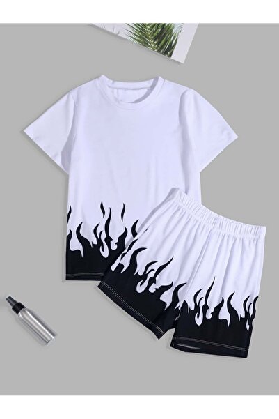 ZEMLİYA Sara Unisex Oversize Shorts Set Short Sleeve T-Shirt Comfortable Fit ...
