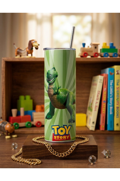 HOLOL Tumbler Cup Rex Toy Story Thermal Mug with T-Rex Design