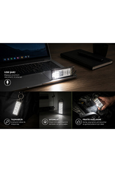 Panther PT-6893 USB ŞARJLI EL FENERİ