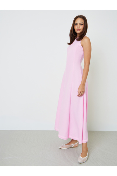 Styli Pink Sleeveless Casual A-Line Maxi Dress