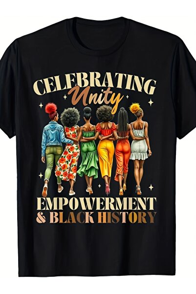 NOURAM Men's Month Pride T-Shirt Celebrating Unity, Empowerment and Black His...