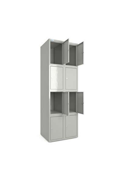 Q DECOR home&kids&garden Dulap metalic dublu 1800x600x500mm 2 compartimente 8...