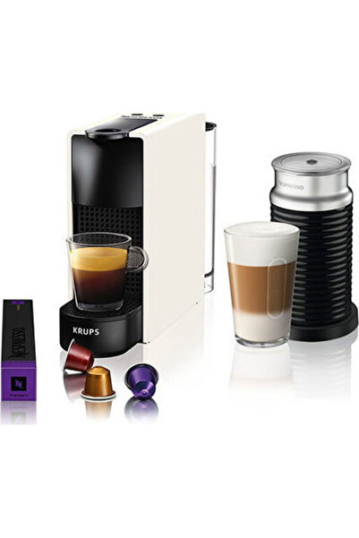 Krups Μηχανή καφέ Essenza Mini Pod Nespresso Πίεση 19bar με Αφρογαλιέρα Λευκό...