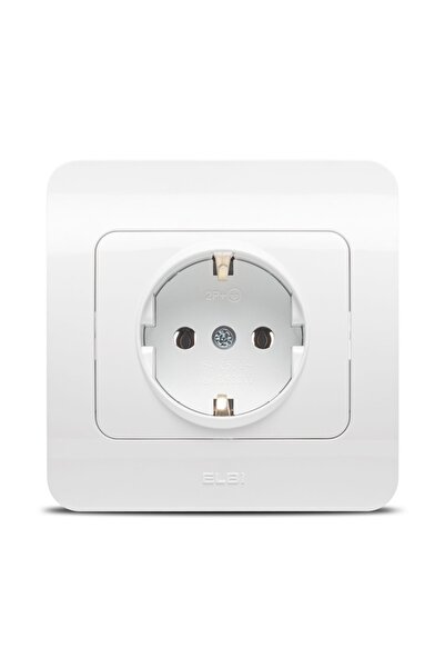 OEM Priza simpla, schuko, incastrabila, gama Jazz, alb, Elbi