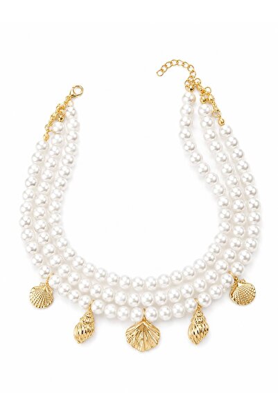 CHARMLUCKY Sea Charm Pearl Choker Necklace