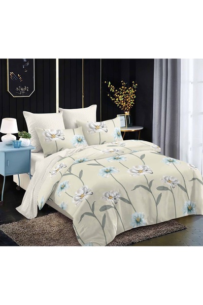 CHIRASO Комплект спално бельо, FINET, 6 части Класически чаршаф 230x250см, Пл...