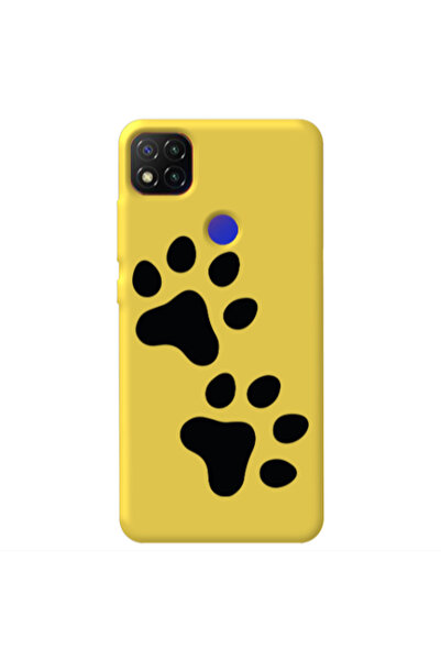 Other Xiaomi Redmi 9c Paws Yellow Colored Silicone TPU Θήκη