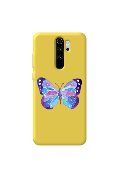 Other Xiaomi Redmi Note 8 Pro Big Butterfly Yellow Colored Silicone TPU Θήκη