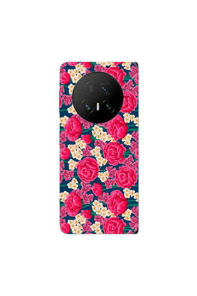 Other Honor Magic V5 Red and pink Flowers Transparent Silicone TPU Θήκη
