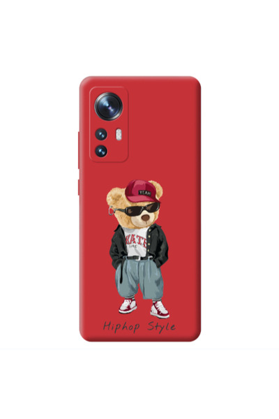 Other Xiaomi Mi 12 Hip hop style Red Colored Silicone TPU Θήκη