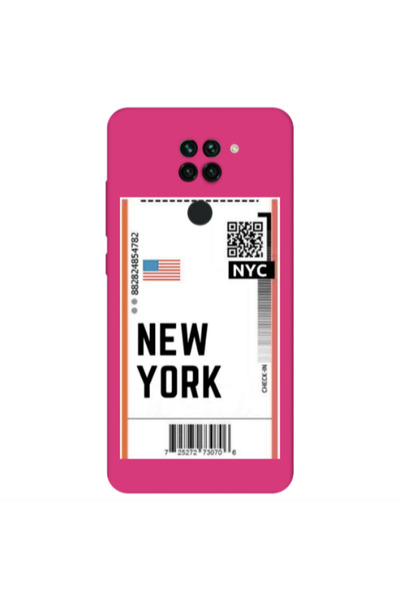 Other Xiaomi Redmi Note 9 New York NYC Fuchsia Colored Silicone TPU Θήκη