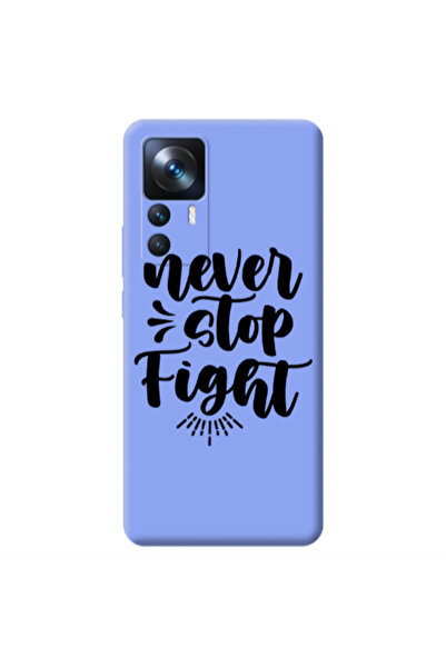 Other Xiaomi Mi 12T Never stop fight Light Purple Colored Silicone TPU Θήκη