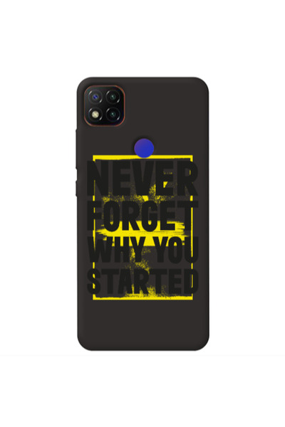 Other Xiaomi Redmi 9c Never Forget Black Colored Silicone TPU Θήκη