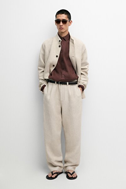 Massimo Dutti %100 keten total look pantolon