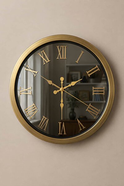 Nish Objects Westminster Prestige Duvar Saati – Aynalı Kadran Bronz | 40 cm