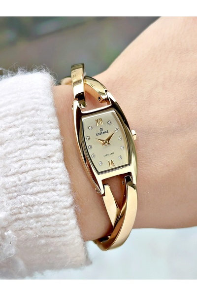 Essence Special Design Steel Cord Gold Color Women Wrist Watch D1239Mr