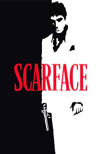 ESLEM Scarface Sinema Filmi Poster - Tony Montana Minimalist Duvar Tablosu (K...