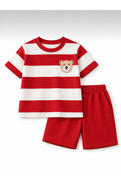 Milanlı Kids Boy's Summer Shorts and T-Shirt Cotton Set