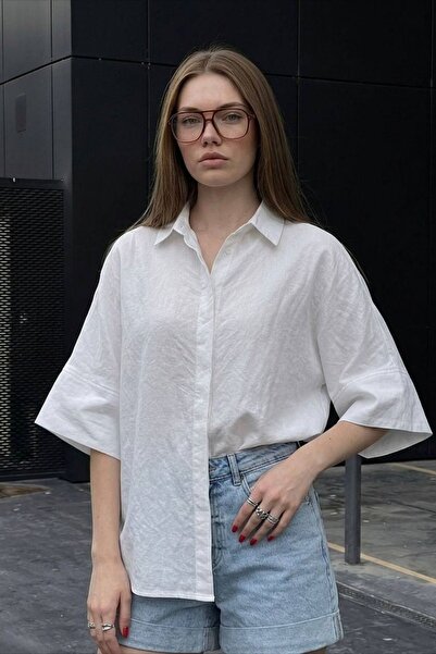 Shopping Shop Half sleeve oversize shirt white