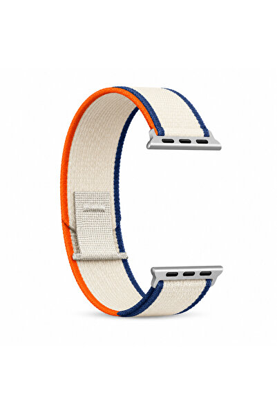 HYPERSOFT Apple Watch 3-4-5-6-7-8-9-10-Se Tüm Serilerle Uyumlu Bez Kumaş Spor...