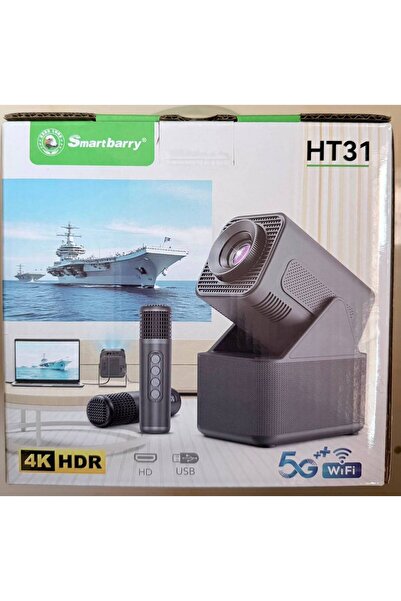 SMART BARRY Smartbarry HT31 Smart Projector with WiFi & Bluetooth, 4K Support...
