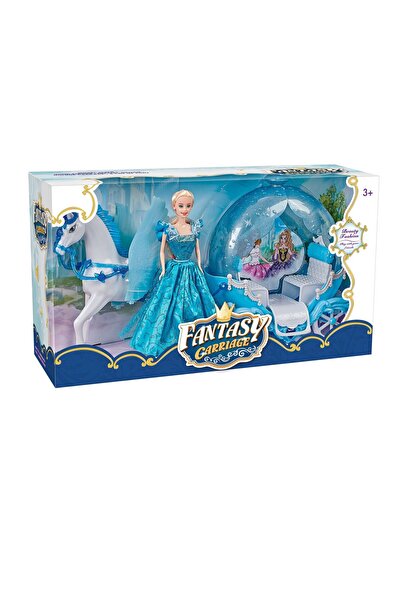 Blue Toys Κούκλα με Πήγασο και Μπλε Άμαξα (MKM566410)